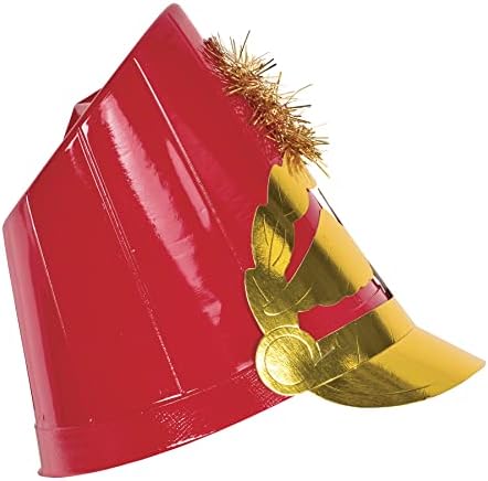 Beistle 66135-r 12 peças de tambor de plástico Chapéus, vermelho