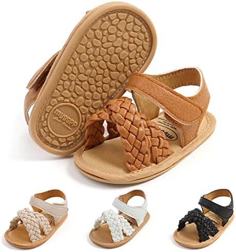 Kehen Baby Girls Sandals Butterfly Knot Summer Sapatos planos de praia
