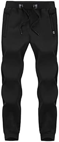 Moda de moletom masculina de cor sólida Cashmere forro calças quentes de lápis de faixa de faixa Pant esportiva