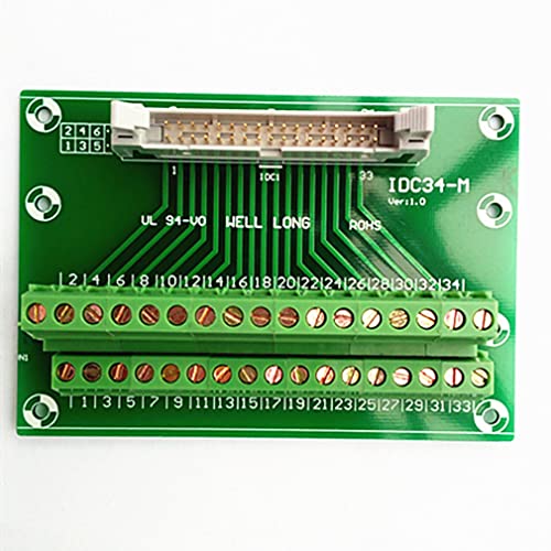 IDC34 2x17 pinos 0,1 Placa de breakout masculino, bloco de terminal, conector.