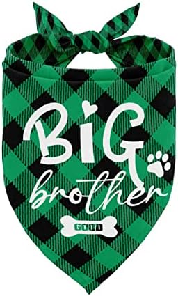 Big Brother Combation Family Dog Bandana, Anúncio de gravidez Revelar bandanas para cães, para amantes