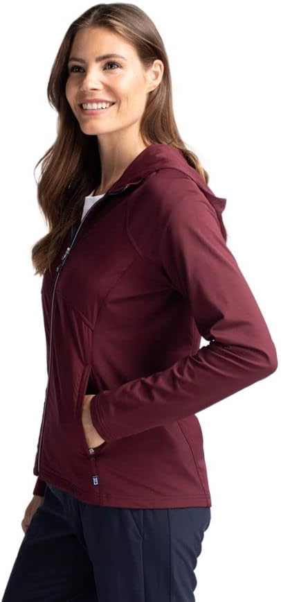 Cutter & Buck Adaptar Eco Knit Hybrid Recycled Womens Full Zip Jacket