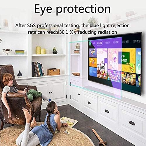 Algwxq 32-75 polegadas Protetor de tela de TV, filme de filtro anti-brilho/Anti-Blue Light/Dustroof, Protect