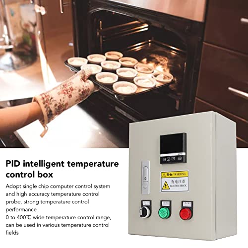 Caixa de controle de temperatura inteligente PID 380VAC 15KW 0 ℃ a 400 ℃ Termoparo de termopar exibir um sistema