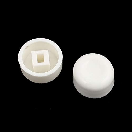 X-Dree 10pcs Caps de botão tátil em forma de redonda Capas protetor branco para o interruptor de