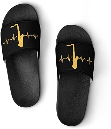 Sandálias de batimentos cardíacos saxofones não deslizam chinelos de dedos do pé para massagem