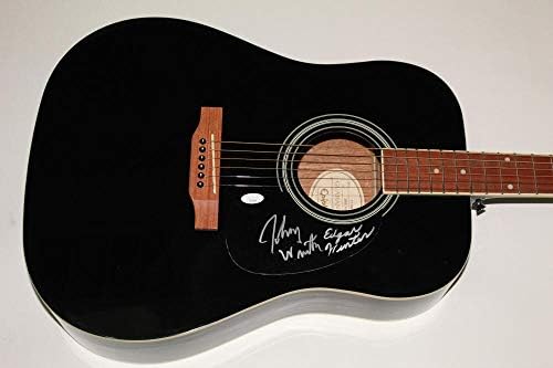 Johnny Winter, Edgar Winter assinou o autógrafo Gibson Epiphone Acoustic Guitar JSA