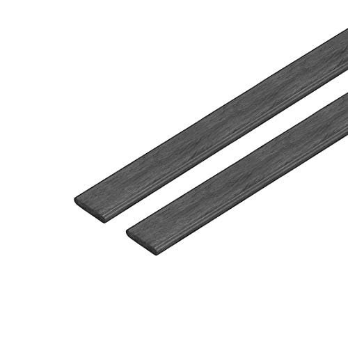 barras de tira de fibra de carbono uxcell 2x10mm 400 mm tiras de fibra de carbono pultrudadas de 400
