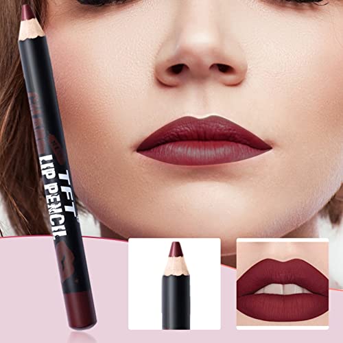 Latador de lábios de dois tons Lipstick Matte Eye Shadow Lápis Lápis 4 em 1 maquiagem esfumaçada