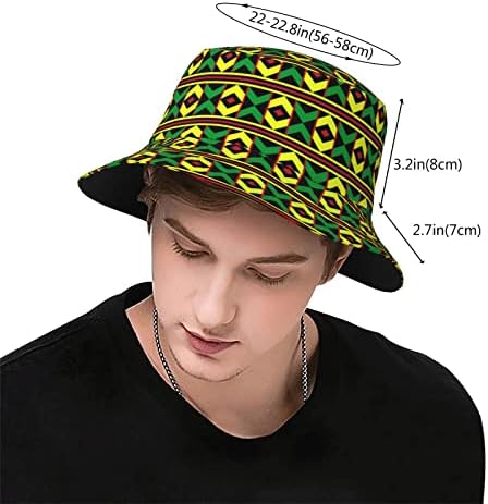 Chapéus de balde de estilo étnico de estilo étnico africano para homens homens Pacáveis ​​Sun Cap