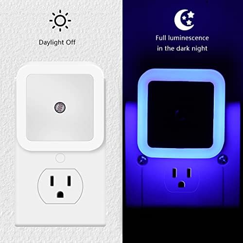 Kinur 6 Pack LED Night Light, LED Night Lights se conecta na parede com o anoitecer aos sensores de amanhecer
