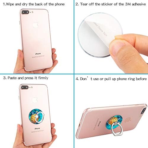 Suporte de telefone de 4 pacotes 360 rotação de pé de grip kickstand para smartphones e tablets