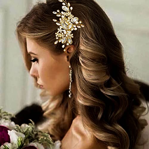 Crianças de casamento de cristal casdre pente pearl pêlo de cabelo acessórios de cabelo para mulheres