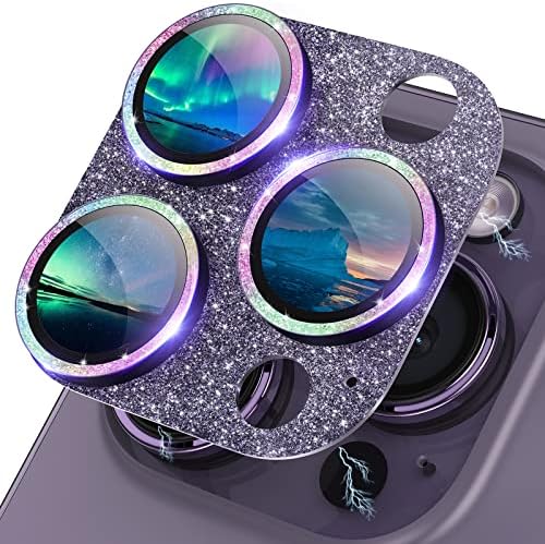 ACTGAN para iPhone 14 Pro/ iPhone 14 Pro Max Camera Lens Protector 3d bling glitter cobertura completa capa