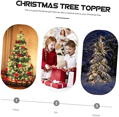 Bestoyard árvore brilhante Top Star Yule Tree Tree Topper Star Xmas Treça Trepa Treça Trepa com Luz de Natal