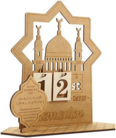 Nolitoy Ramadan Advent Festival Lua Decorações de madeira