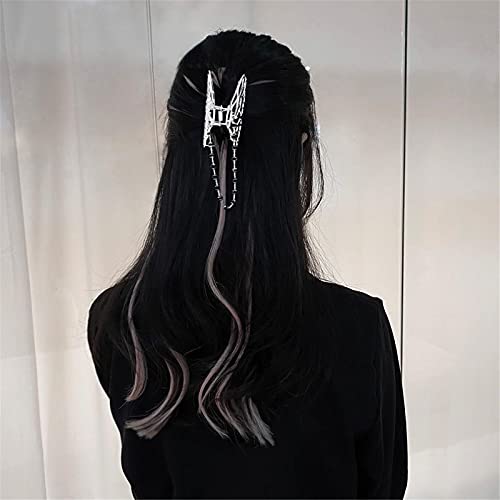 Chain Clip Crystal Handela Hax Helf Hair Forte Clipe de metal