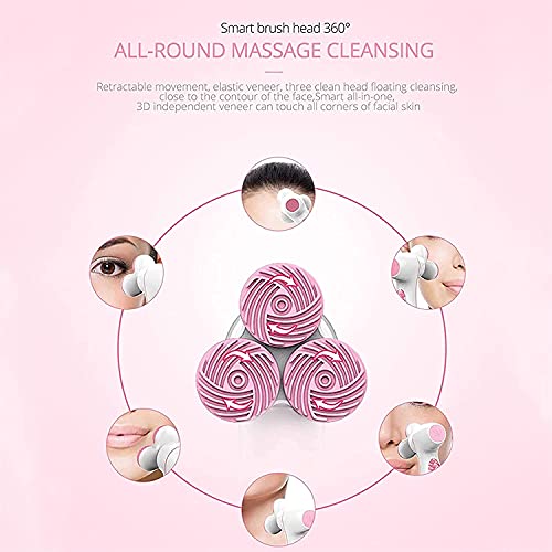 Escova de limpeza facial elétrica 3D, novo dispositivo de cuidados com a pele da beleza massageador