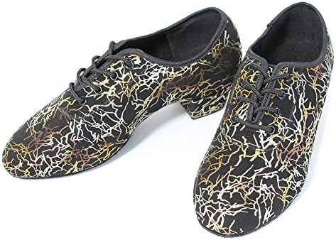 Tinrymx Boys/Men Lace-up Dance Sapatos de dança Kids Ballroom Practice Sapatos de baixo salto para