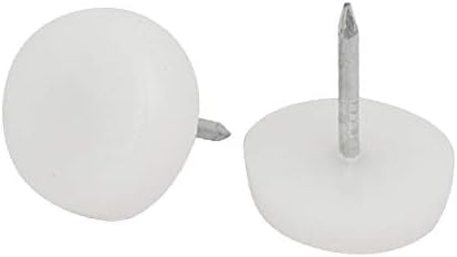 X-dree 18mm x 5mm de cabeça redonda plástico de bom desempenho móveis giride unhas brancas 20pcs (18 mm