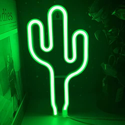 Dudiu cactus signo de néon Cacto verde LEVA LIGHTA NOITE PARA A BATHIÃO DE PLATA DE PARENDA LIGUNDA