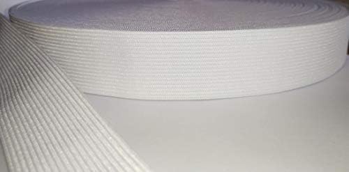 44 jardas de elástico branco banda elástica elástica de tricô elástico Tecnologia de costura DIY, 50mm)