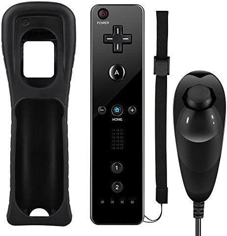 Hokyzam Wii Controlador Remoto AD02 Substituição Remote Game Controller com caixa de silicone e pulseira