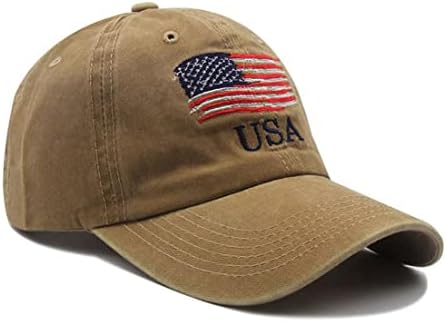 Bandeira dos EUA 100 % de algodão-chapéu de bola de bola de algodão Tamreiro de beisebol Tamanho ajustável