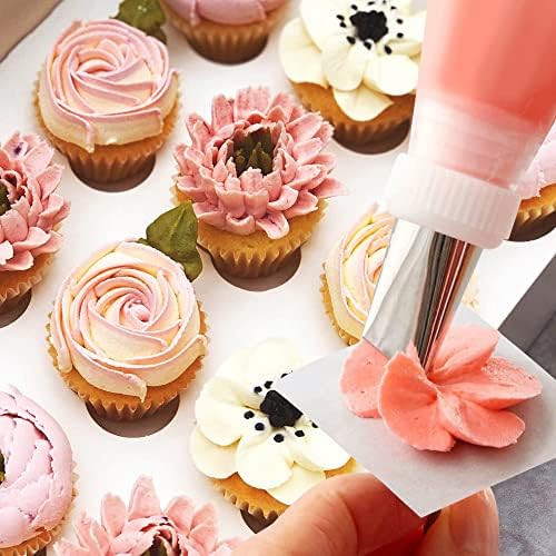 5 peças Dicas de tubulação de flores de rosa Definir dicas de decoração de bolo bocais de gabinete de gabinete