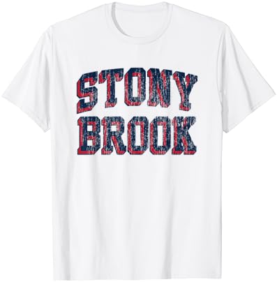 Stony Brook Seawolves Retro Arch Camiseta oficialmente licenciada