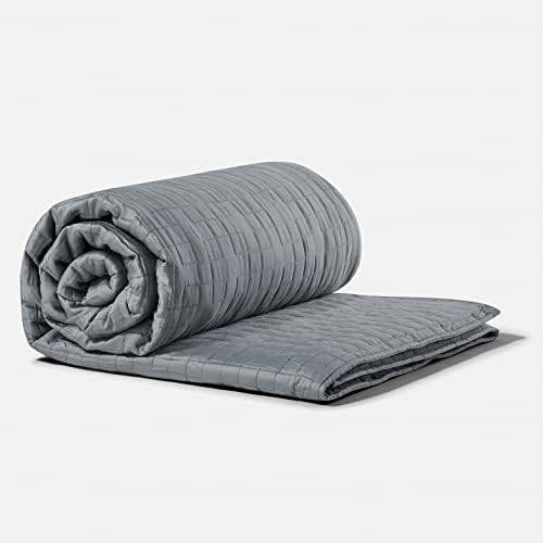 Clanta de gravidade Cobertor de resfriamento com peso para adultos, 35 libras cinza 90 x90 Queen, cobertor