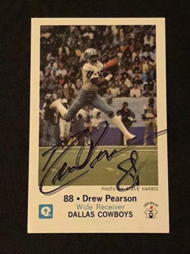 Drew Pearson 1979 Polícia da polícia de Dallas Cowboys assinou cartão autografado - cartões de futebol