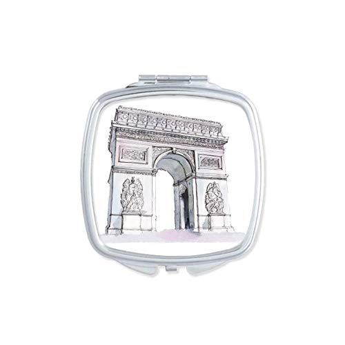 Arco de Triomph em Paris France espelho portátil composição de bolso portátil