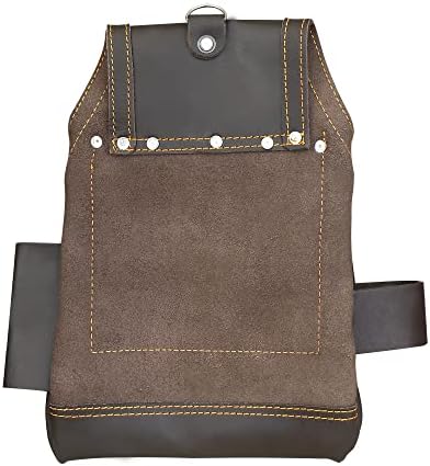 Daisy Leather Tool Bag Pro 505, óleo de couro premium bronzeado 13 bolsos com bolso quadrado de velocidade