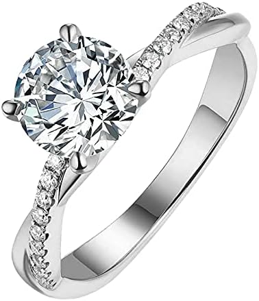 Jóias Goldsilver Ring 511 Ringos de casamento Branco Strass Mulheres Tamanho 925 Rings Rings Pacotes