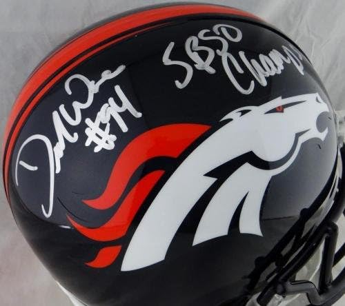 DeMarcus Ware autografou Denver Broncos f/s capacete com SB Champ - JSA W Auth *s - Capacetes NFL autografados