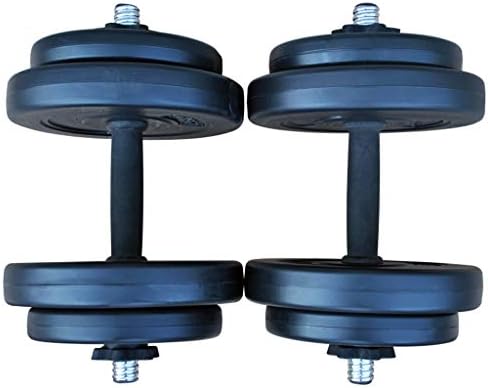 Dumbbell halteres um par de halteres de halteres ajustáveis ​​com combinação de barra de barragem de halteres