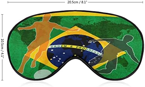 Máscara do sono do futebol brasileiro máscara ocular portátil suave com alça ajustável para homens