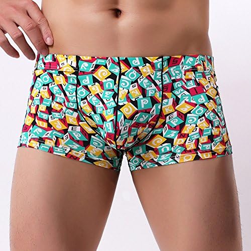 Shorts de boxer bmisEgm para homens pacote impressão homens retalhos de roupas íntimas cuecas shorts boxer