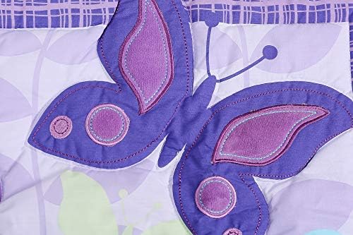 3 PCs Purple Butterfly Bursery Berkding Set