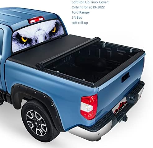 North Mountain Soft Roll Up Truck Tonneau capas para 2019-2023 Ford Ranger 5ft Frontide/Styleside Truck Bed,