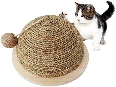Gato gato popular gatos brinquedo de madeira placa de palha de palha semi-circular de madeira gatos