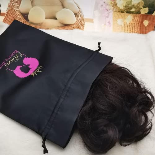 Boyiexin Personalize o logotipo Sacos de armazenamento de extensão de cabelos, 20-50pcs de seda