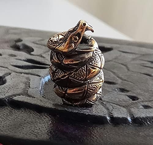 Paracord Snake Snake Cobra Mamba - cordão de faca de paracord em bronze