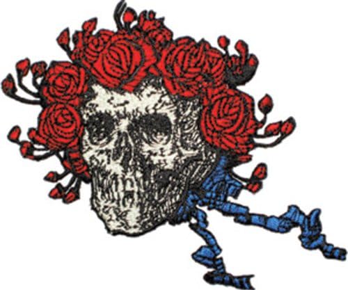 C & D Visionário Skull e Roses Patch White