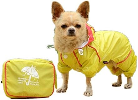 BMART Pet Dog Hoodie Capuz de capa de chuva Casaco reflexivo Casaco impermeável