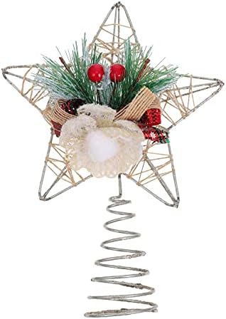 Valiclud Jewelry Jewelry Christmas Tree Star Topper Hollow Star Wreath Xmas Tree Finials Holida