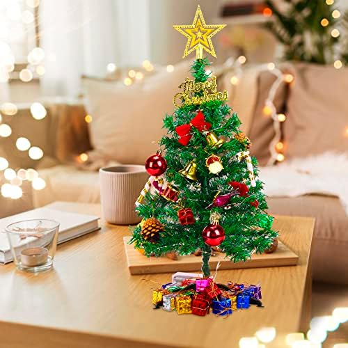 45 pcs mini árvore de natal árvore de Natal Decorações de Natal Ornamentos pendurados caixas de presente