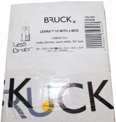 Bruck Ledra 135653-1 LED PUCK/TARELA RESPONDIDADE. Acabamento escovado, branco quente