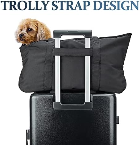 Bolsa de transportador de cães Track & Zone com bolsos, sacola de viagem de estimação respirável